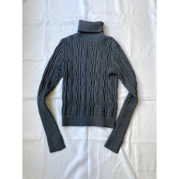 Zara Knit Turtleneck Grey Size Medium Cozy - Picture 2 of 6